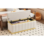 Linen Fabric Upholstered Solid wood frame Bench with Large Storage Space for the Living Room,Entryway and Bedroom