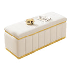 Linen Fabric Upholstered Solid wood frame Bench with Large Storage Space for the Living Room,Entryway and Bedroom