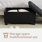 Storage Ottoman Bench, Foot Rest with Legs, 16 x 30 x 16.1 Inches, End of Bed Bench, Storage Chest, Load up to 660 lb