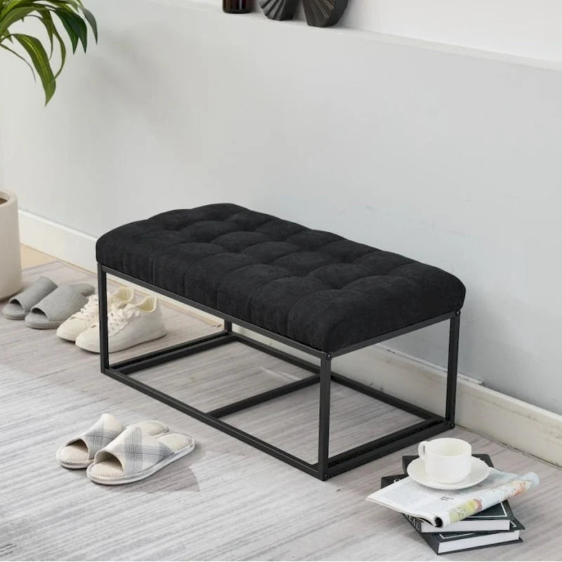 Storage Ottoman Bench, Foot Rest with Legs, 16 x 30 x 16.1 Inches, End of Bed Bench, Storage Chest, Load up to 660 lb