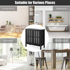 Storage Buffet Cabinet Glass Door Sideboard Console Table