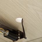 Corner Display Cabinet with Lighting - Cherry/White - Glass Door