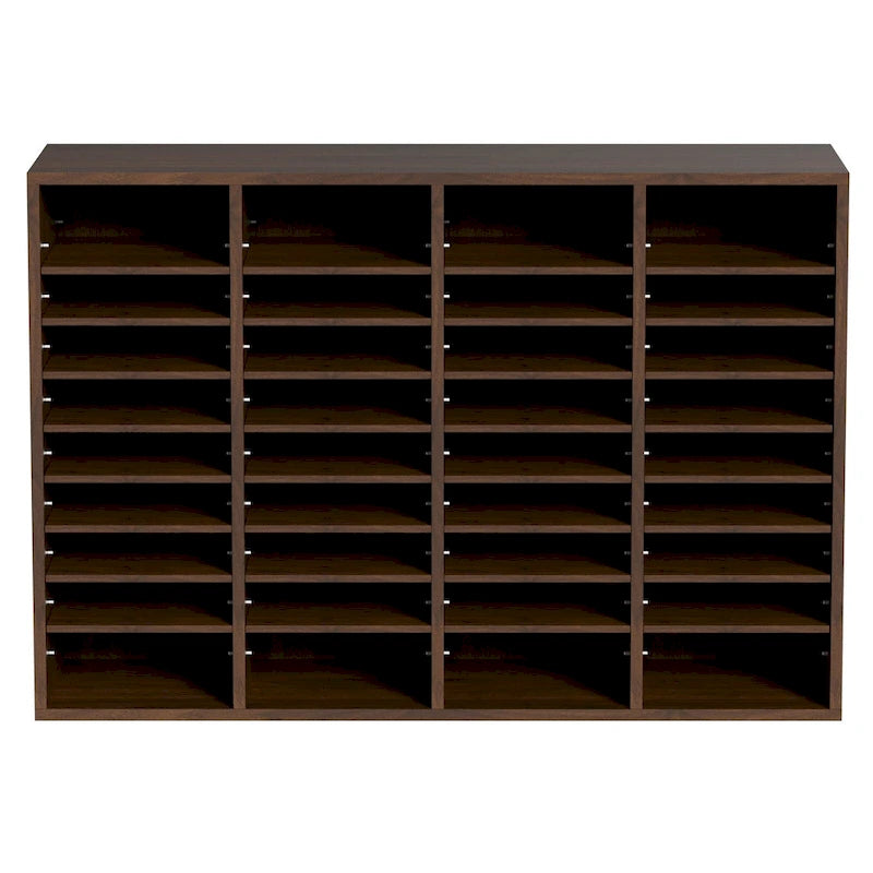Office Mailbox Literature Organizers with 36 Compartments and Adjustable Shelves
