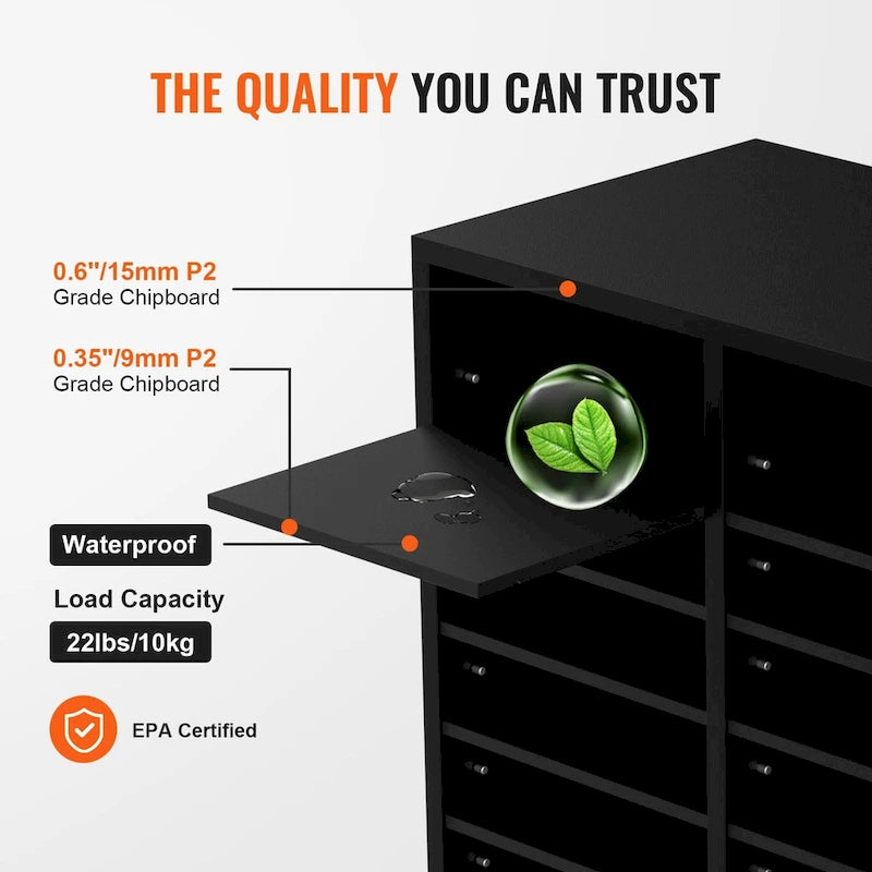 Office Mailbox Literature Organizers with 36 Compartments and Adjustable Shelves