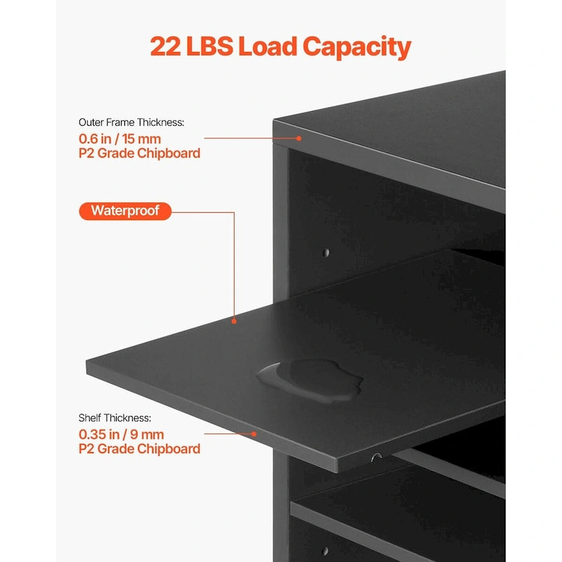 Office Mailbox Literature Organizers with 36 Compartments and Adjustable Shelves