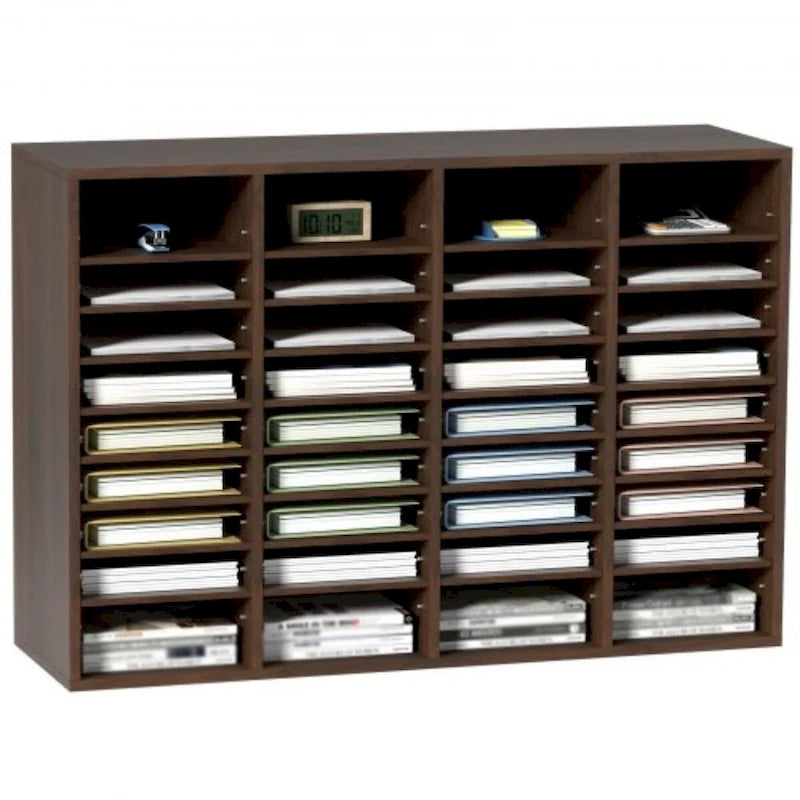 Office Mailbox Literature Organizers with 36 Compartments and Adjustable Shelves