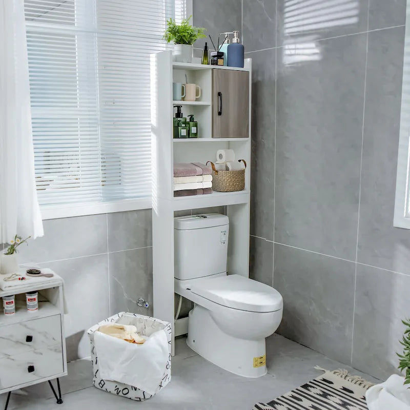 Over The Toilet Storage Cabinet Bathroom Space Saver w/ Open - See Details