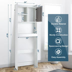 Over The Toilet Storage Cabinet Bathroom Space Saver w/ Open - See Details