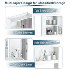 Over The Toilet Storage Cabinet Bathroom Space Saver w/ Open - See Details