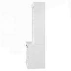 Modern Tall Bookshelf with LED Lighting and Versatile Storage Options