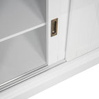 Modern Tall Bookshelf with LED Lighting and Versatile Storage Options