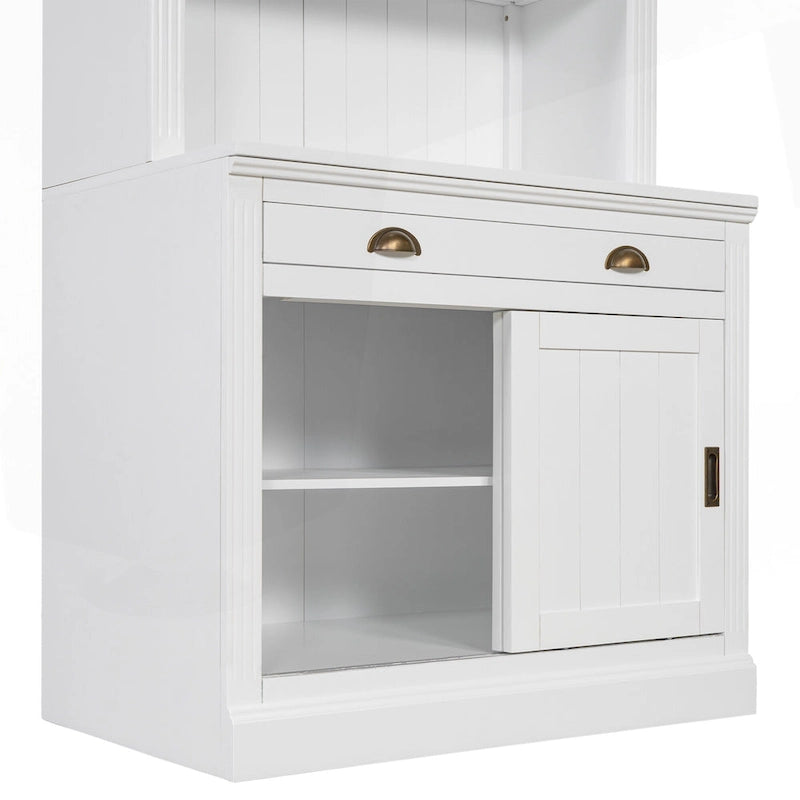 Modern Tall Bookshelf with LED Lighting and Versatile Storage Options