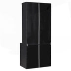 Modern Tall Bookshelf with LED Lighting and Versatile Storage Options