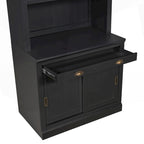 Modern Tall Bookshelf with LED Lighting and Versatile Storage Options