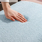 Blue Storage Ottoman Bench with Gold Legs