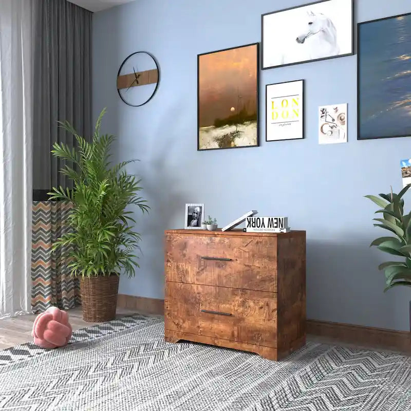 2 -Drawer Lateral Filing Cabinet,Storage Filing Cabinet for Home Office