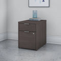 White & Walnut 2-Drawer File Cabinet - Assembled