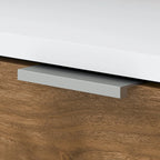 White & Walnut 2-Drawer File Cabinet - Assembled