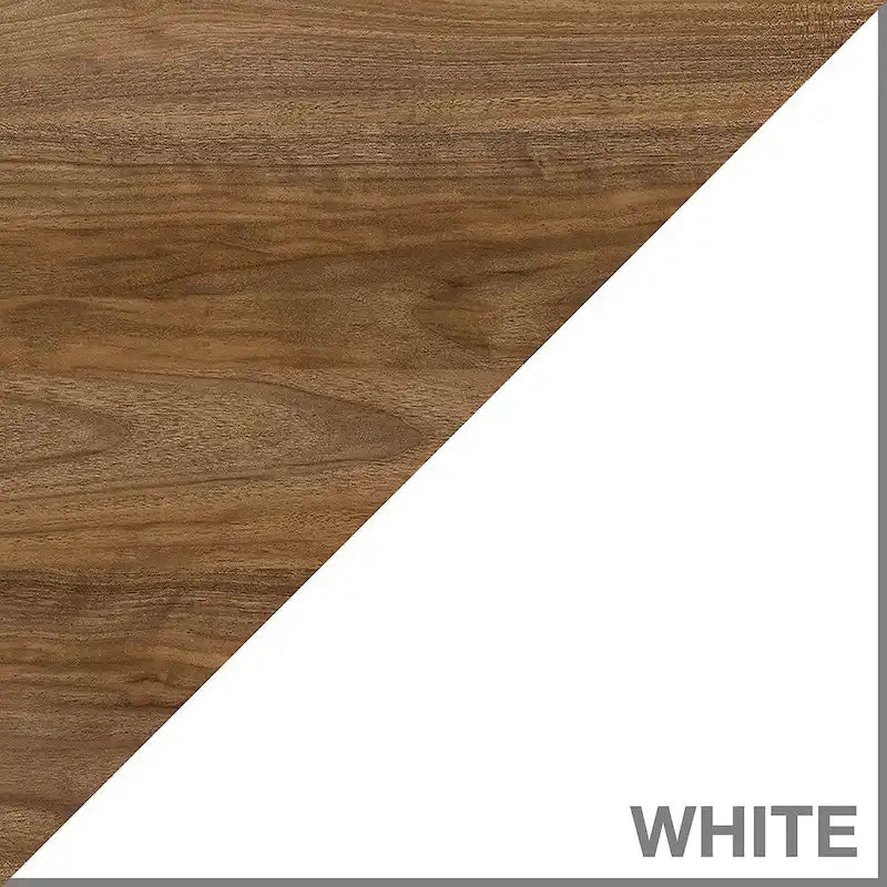 White & Walnut 2-Drawer File Cabinet - Assembled