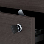 White & Walnut 2-Drawer File Cabinet - Assembled