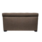 Beige Button-Tufted Storage Trunk Bench