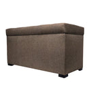 Beige Button-Tufted Storage Trunk Bench