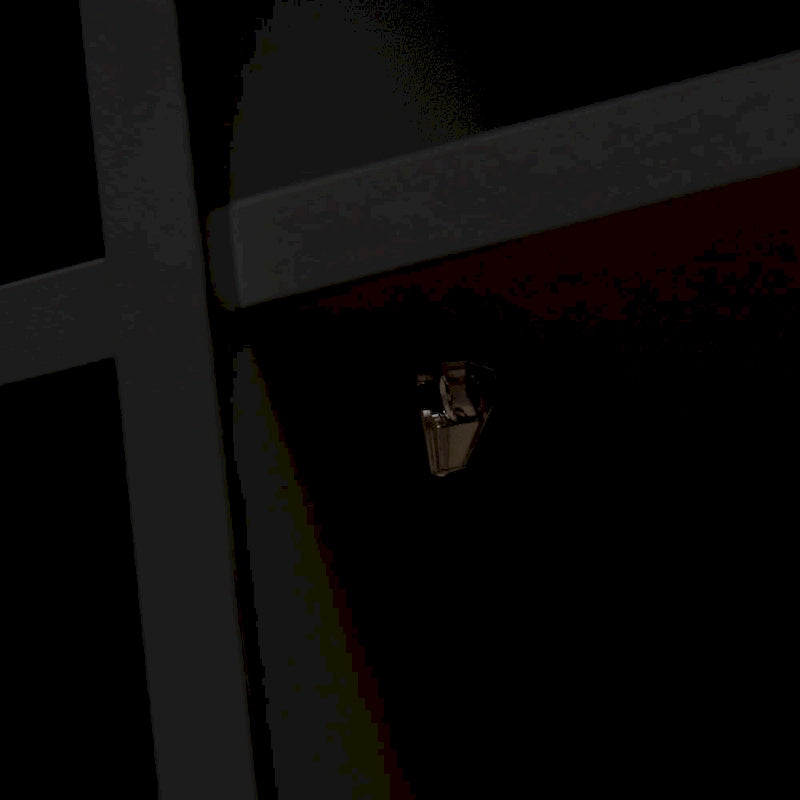 Contemporary 2-Door Storage Cabinet with LED Lights