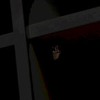 Contemporary 2-Door Storage Cabinet with LED Lights