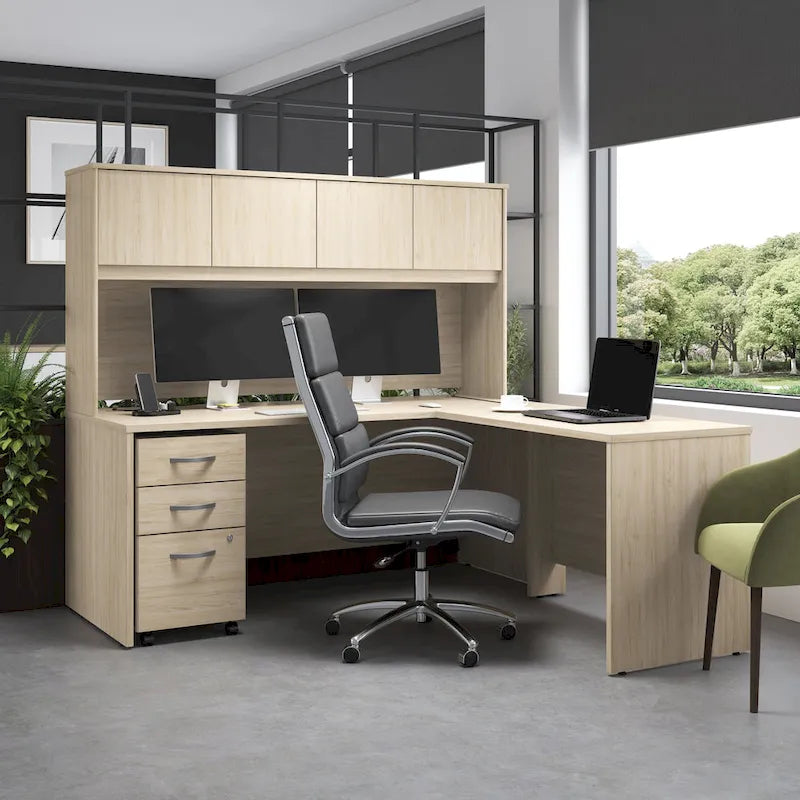 72W Office Hutch with 4 Doors