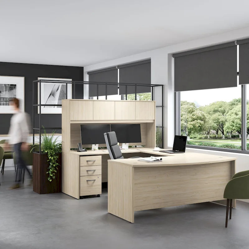 72W Office Hutch with 4 Doors