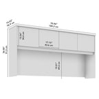 72W Office Hutch with 4 Doors