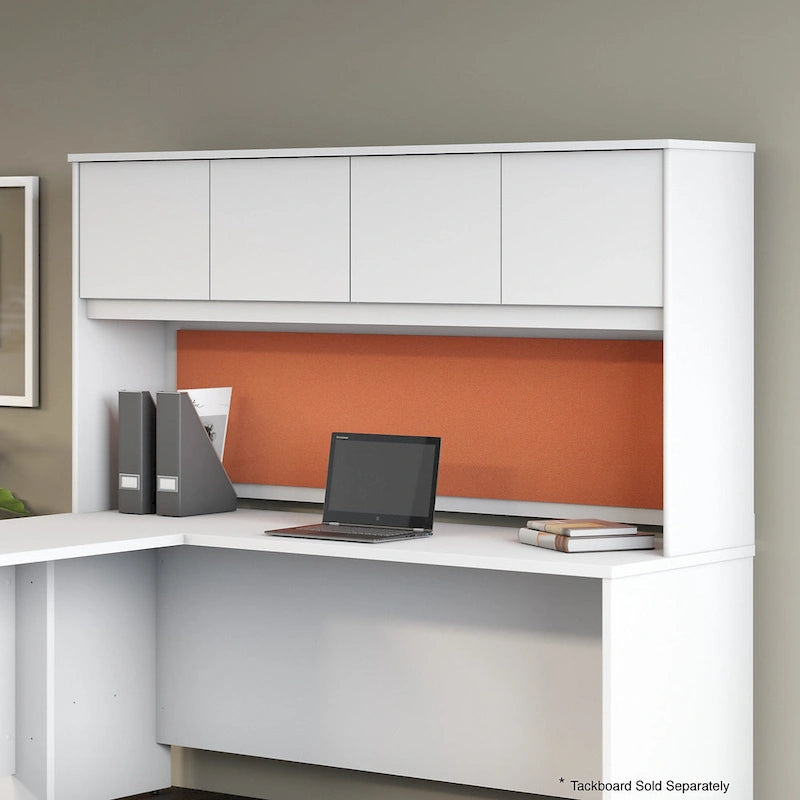72W Office Hutch with 4 Doors