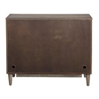 Grey Oak 2-Door Cabinet with Starburst Design