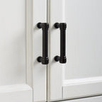 White Distressed 2-Piece Pantry Cabinet Set