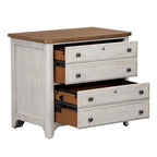 Farmhouse Reimagined Antique White with Chestnut Lateral File