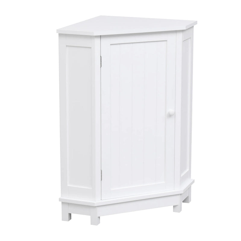 Triangle Corner Storage Cabinet with Shelf - N/A