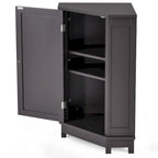 Triangle Corner Storage Cabinet with Shelf - N/A