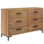 Sideboard Coffee Bar Buffet Cabinet Modern with Drawers Solid Wood Pine - 43.3 x 13.8 x 27.6