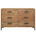 Sideboard Coffee Bar Buffet Cabinet Modern with Drawers Solid Wood Pine - 43.3 x 13.8 x 27.6
