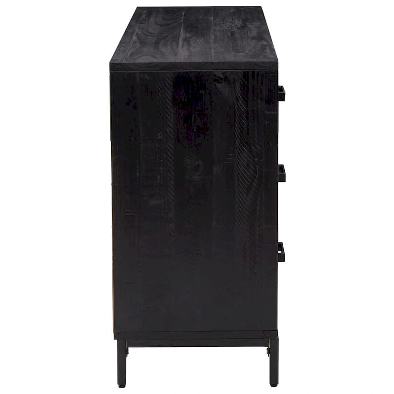 Sideboard Coffee Bar Buffet Cabinet Modern with Drawers Solid Wood Pine - 43.3 x 13.8 x 27.6