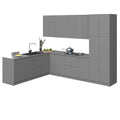 Gray & Black Kitchen Cabinet Set - 8x10ft