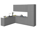 Gray & Black Kitchen Cabinet Set - 8x10ft