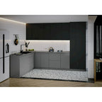 Gray & Black Kitchen Cabinet Set - 8x10ft