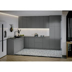 Gray & Black Kitchen Cabinet Set - 8x10ft