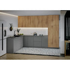 Gray & Black Kitchen Cabinet Set - 8x10ft