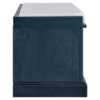 Storage Bench with 2 Drawers and 2 Cabinets, Shoe Bench with Removable Cushion for Living Room, Entryway
