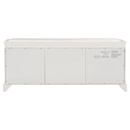 Storage Bench with 2 Drawers and 2 Cabinets, Shoe Bench with Removable Cushion for Living Room, Entryway