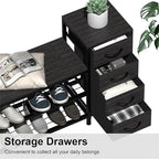 3-Tier Shoe Storage Bench Shoe Rack with 4 Drawers - 39.37D x 11.81W x 25.3H