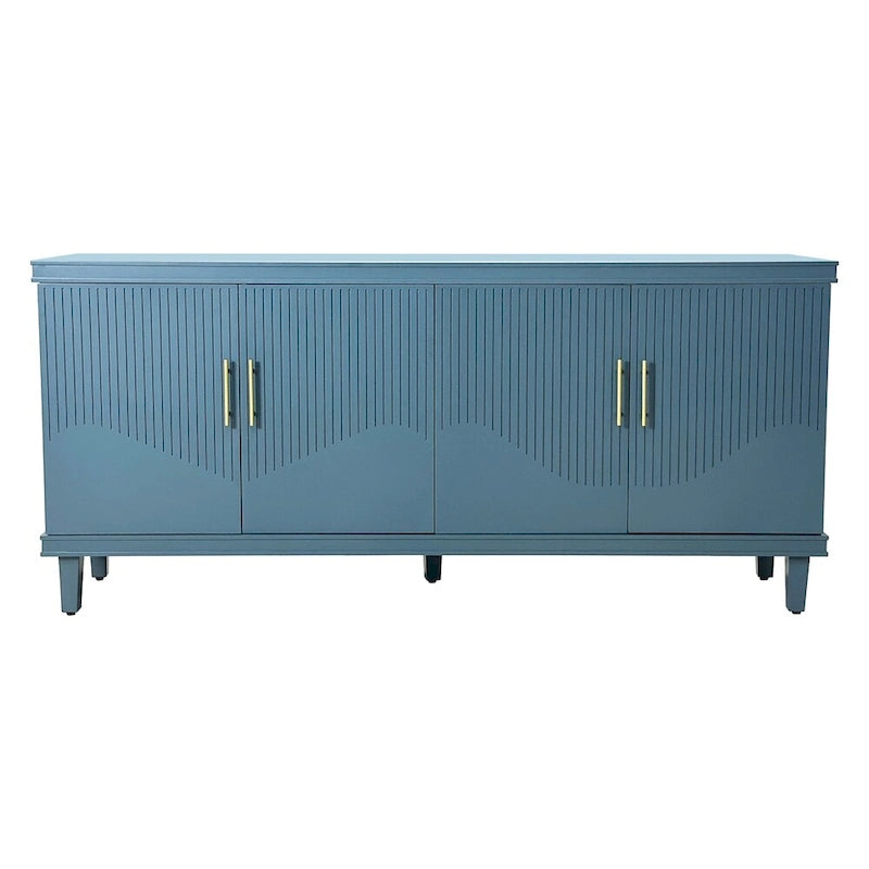 70.07 Wood Storage Cabinet with 4 Doors and Adjustable Shelves