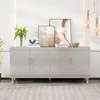 70.07 Wood Storage Cabinet with 4 Doors and Adjustable Shelves